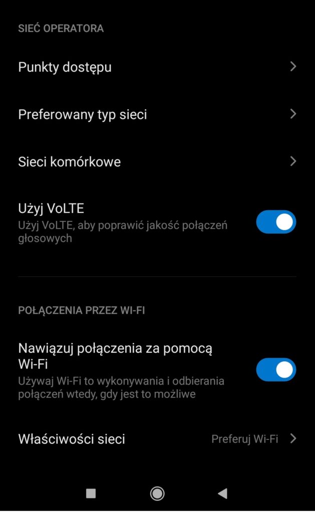 Xiaomi volte включить wi fi calling